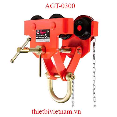Kẹp dầm con lăn 3 tấn, mở dầm 75-210mm hãng Tiger Đài Loan AGT-0300