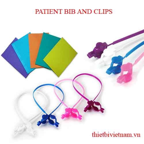 KHĂN PHỦ GIẤY VÀ KẸP KHĂN PHỦ ORO - PATIENT BIB AND CLIPS