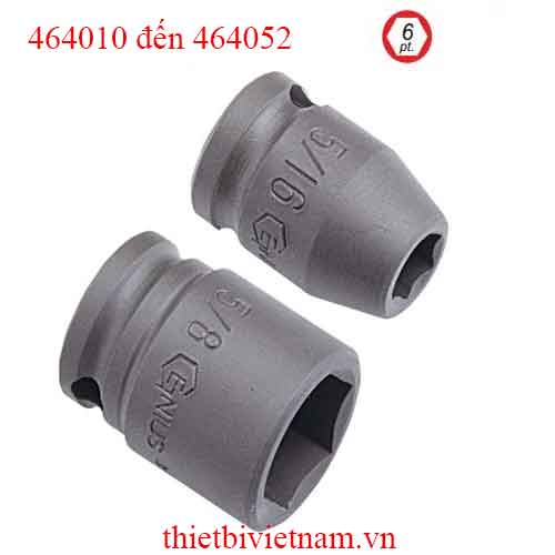 KHẨU 1/2 INCH DÙNG CHO SÚNG HỆ INCH MẠ CHROM MOLYBDENUM GENIUS MODEL 464010 đến 464052