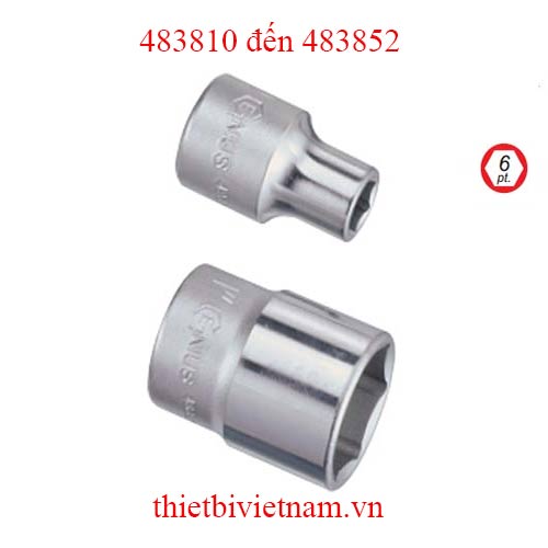 KHẨU 1/2 INCH HỆ INCH HÃNG GENIUS MODEL 483810 đến 483852