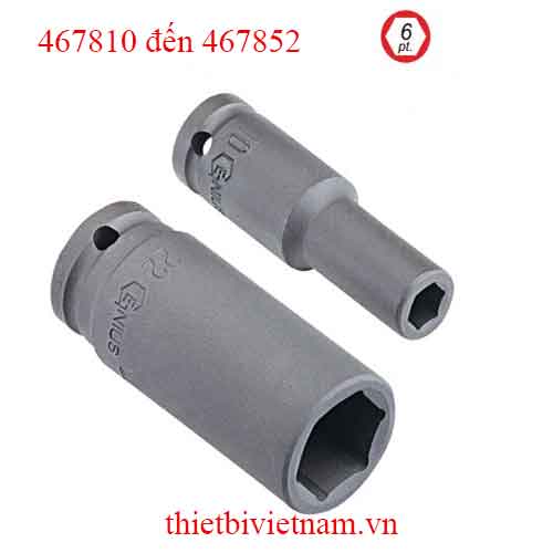 KHẨU 1/2 INCH LOẠI DÀI DÙNG CHO SÚNG HỆ INCH MẠ CHROM MOLYBDENUM GENIUS MODEL 467810 đến 467852