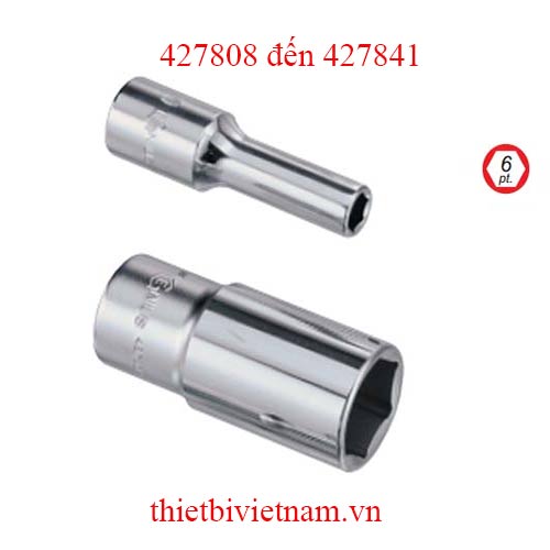 KHẨU 1/2 INCH LOẠI DÀI HỆ MÉT HÃNG GENIUS MODEL 427808 đến 427841