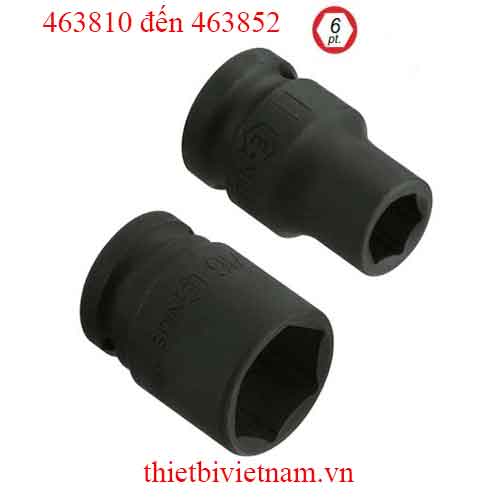 KHẨU 1/2 INCH THÀNH MỎNG DÙNG CHO SÚNG HỆ INCH LỖ 6 CẠNH GENIUS MODEL 463810 đến 463852