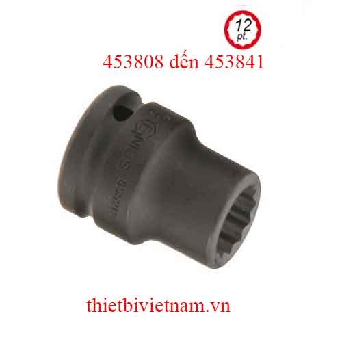 KHẨU 1/2 INCH THÀNH MỎNG DÙNG CHO SÚNG HỆ MÉT LỖ 12 CẠNH GENIUS MODEL 453808 đến 453841