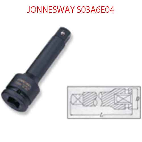Khẩu 3/4” nối dài 100mm dùng cho sung vặn ốc JONNESWAY S03A6E04