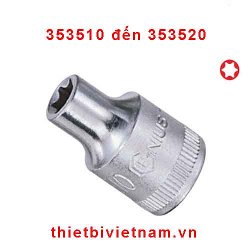 KHẨU 3/8 INCH ĐẦU SAO 6 CẠNH HÃNG GENIUS MODEL 353510 đến 353520