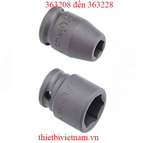 KHẨU 3/8 INCH DÙNG CHO SÚNG HỆ INCH MẠ CHROM MOLYBDENUM GENIUS MODEL 363208 đến 363228