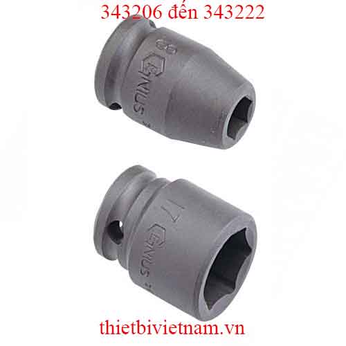 KHẨU 3/8 INCH DÙNG CHO SÚNG HỆ MÉT MẠ CHROM MOLYBDENUM GENIUS MODEL 343206 đến 343222
