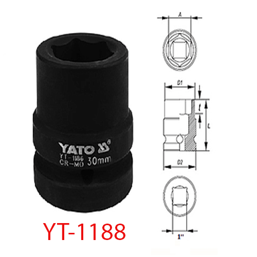 Khẩu cho súng L=61 1''x33mm YATO YT-1188