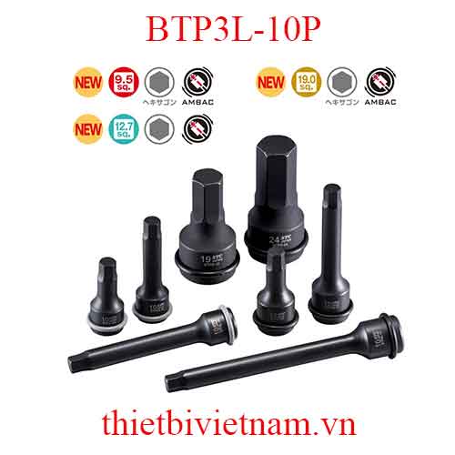 Khẩu đầu chìm 3/8 inch KTC đầu lục giác dài 110mm BTP3L-10P