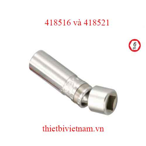KHẨU MỞ BUGI 1/2 INCH DẠNG KHỚP XOAY HÃNG GENIUS MODEL 418516 và 418521
