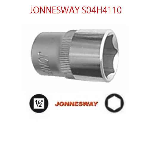 Khẩu ngắn 6 cạnh vặn tay 1/2 inch-10mm JONNESWAY S04H4110