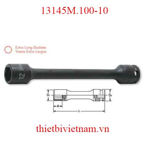 Khẩu nối dài 3/8 inch(dùng cho súng vặn ốc) dài 100mm Koken 13145M.100-10