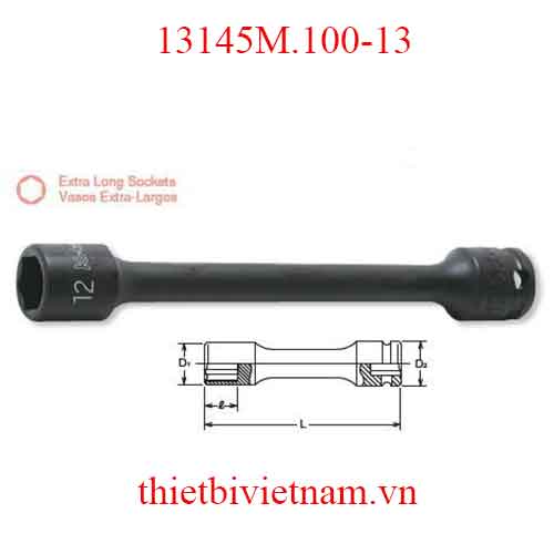 Khẩu nối dài 3/8 inch(dùng cho súng vặn ốc) dài 100mm Koken 13145M.100-13