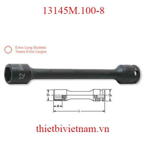 Khẩu nối dài 3/8 inch(dùng cho súng vặn ốc) dài 100mm Koken 13145M.100-8