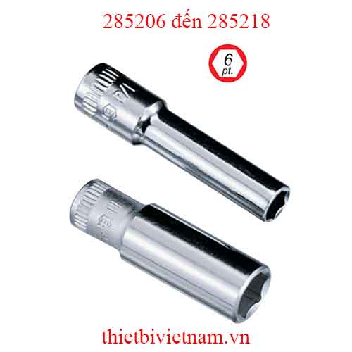 KHẨU, TUÝP 1/4 INCH LOẠI DÀI HỆ INCH HÃNG GENIUS MODEL 285206 đến 285218
