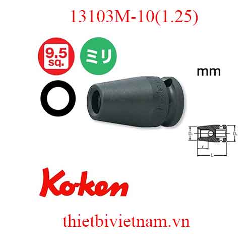 Khẩu tuýp tháo gu dông 3/8 inch hãng Koken 13103M-10(1.25)
