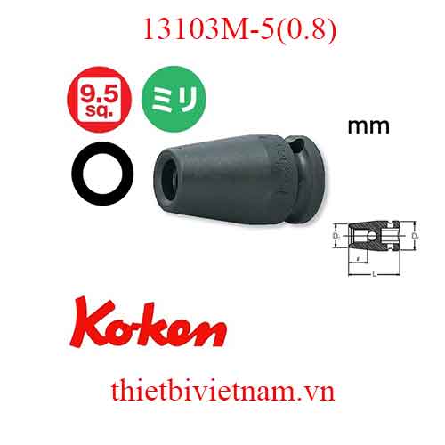Khẩu tuýp tháo gu dông 3/8 inch hãng Koken 13103M-5(0.8)