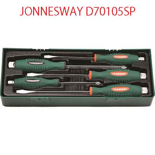 Khay 5 tô vít 2 cạnh và 4 cạnh chuôi đóng JONNESWAY D70105SP