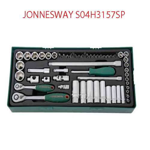 Khay 56 Khẩu/tay vặn 1/4 inch và 3/8 inch JONNESWAY S04H3157SP