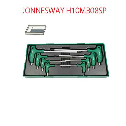 Khay 8 tay T vặn lục giác 2 kiểu đầu vặn JONNESWAY H10MB08SP