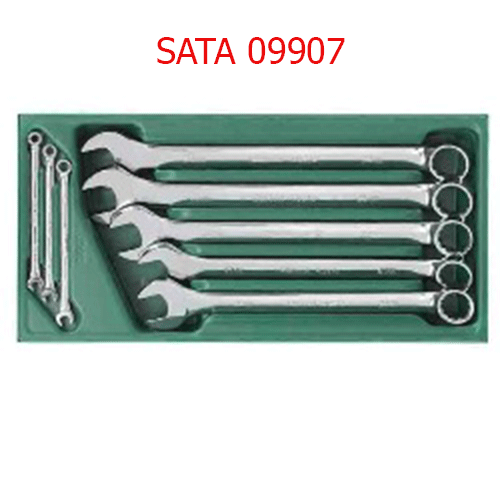 Khay cờ lê vòng miệng 8 chi tiết (hệ mét) SATA 09907