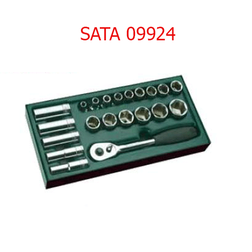 Khay đầu tuýp lục giác 1/2 inch 21 chi tiết (hệ inch) SATA 09924