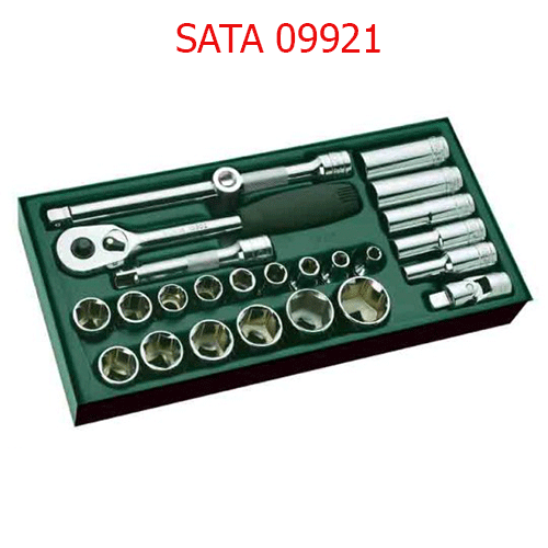 Khay đầu tuýp lục giác 1/2 inch 25 chi tiết (hệ inch) SATA 09921