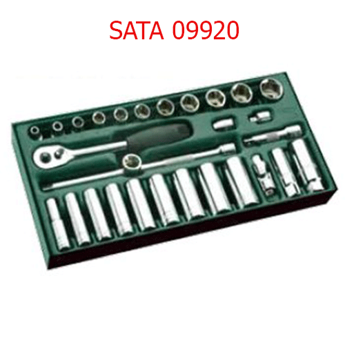Khay đầu tuýp lục giác 3/8 inch 29 chi tiết (hệ inch) SATA 09920