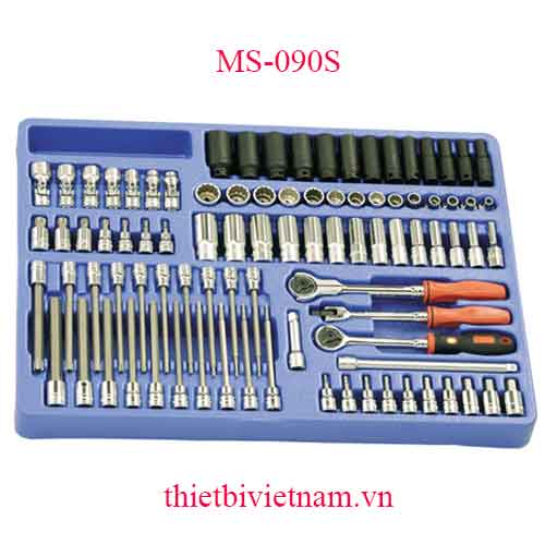KHAY ĐỰNG BỘ ĐẦU KHẨU TAY VẶN 3/8 HỆ INCH CÁC LOẠI 90 MÓN MS-090S 