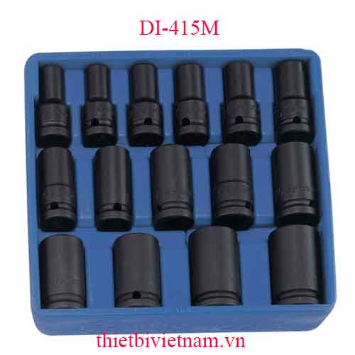 KHAY ĐỰNG BỘ KHẨU 1/2 INCH LOẠI DÀI 15 CHIẾC HỆ MÉT DI-415M