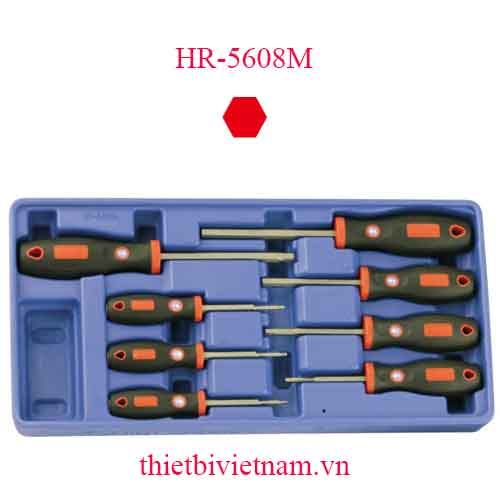 KHAY ĐỰNG BỘ TUA VÍT ĐẦU LỤC GIÁC 8 CHIẾC HỆ MÉT GENIUS HR-5608M