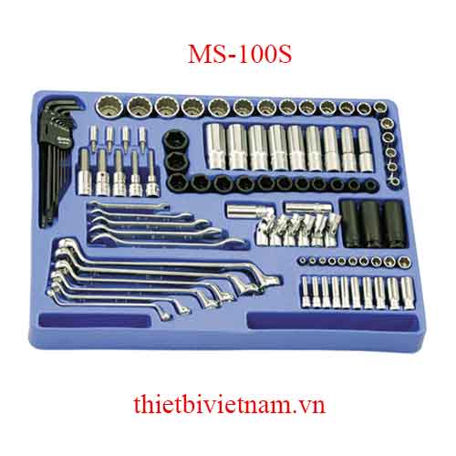 KHAY ĐỰNG DỤNG CỤ ĐA NĂNG 100 MÓN 1/4 &1/2 HỆ INCH GENIUS MS-100S