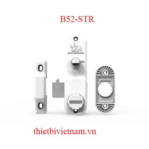 Khóa B52 cửa trượt Huy Hoàng màu trắng B52-STR