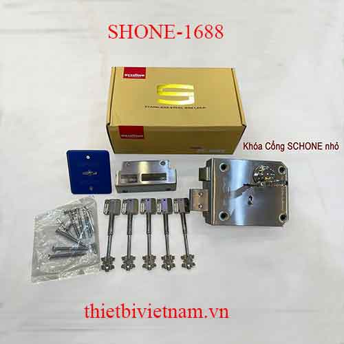 Khóa cửa cổng bằng Inox SUS 304 model SHONE-1688 (nhỏ)