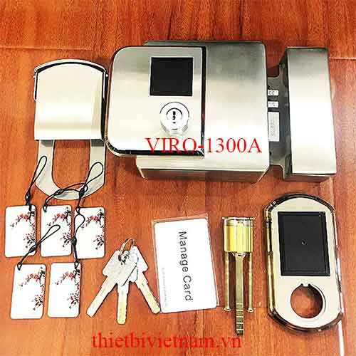 Khóa cửa cổng điện tử VIRO-1300A Inox 304