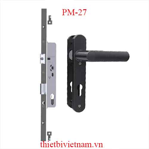 Khóa đa điểm Draho mẫu tay PM-27 màu đen, xám, bạc
