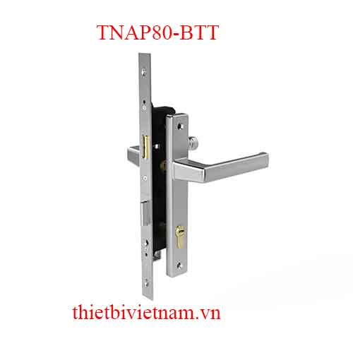 Khóa đơn điểm cửa nhôm AP80 Huy Hoàng màu bạc TNAP80-BTT