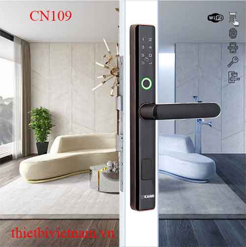 Khóa Kaimi CN109 vân tay cho cửa nhôm, cửa nhựa lõi thép