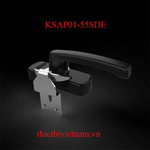 Khóa sò bán nguyệt AP01 hệ 55 Huy Hoàng màu đen KSAP01-55SDE