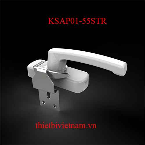 Khóa sò bán nguyệt AP01 hệ 55 Huy Hoàng màu trắng KSAP01-55STR