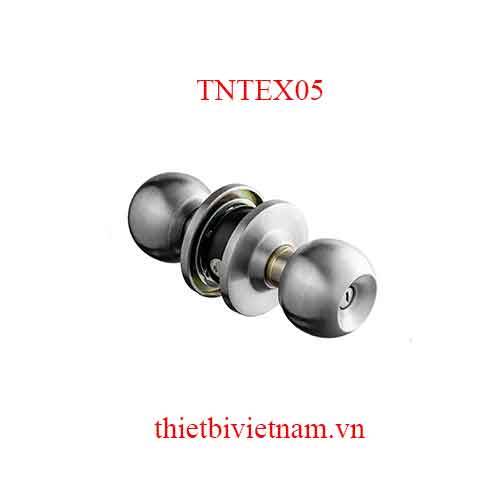 Khóa tay nắm tròn thép + inox 304, ổ chìa bằng đồng thau TNTEX05