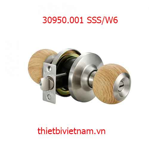 Khóa tay tròn inox 304 có chìa sồi nhạt 30950.001 SSS/W6