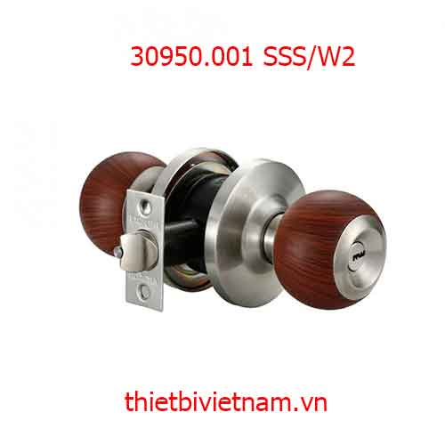 Khóa tròn inox 304 có chìa óc chó 30950.001 SSS/W2