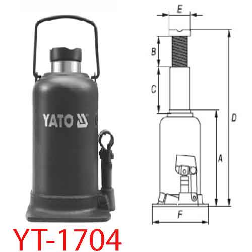 Kích đội thủy lực 1 pistong 10T YATO YT-1704