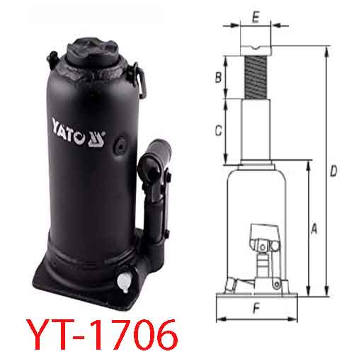 Kích đội thủy lực 1 pistong 15T YATO YT-1706
