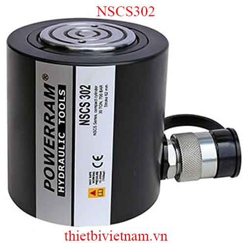 Kích thủy lực 30 tấn, 1 chiều, hồi về bằng lò xo hãng Powerram NSCS302