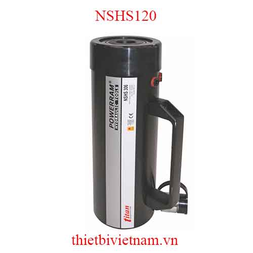 Kích thuỷ lực có lỗ thông tâm, 1 chiều, hồi bằng lò xo hãng Powerram NSHS120