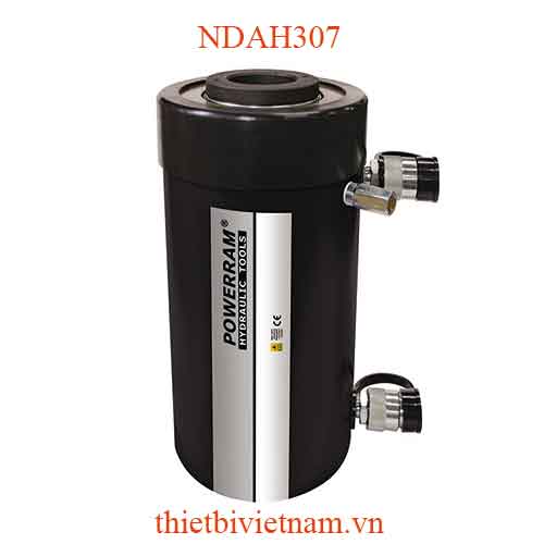 Kích thủy lực có lỗ thông tâm tải trọng 30 tấn 2 chiều hãng Powerram NDAH307