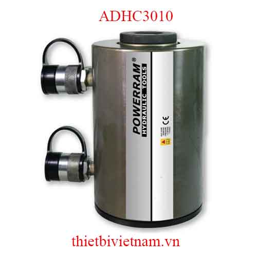 Kích xylanh thủy lực 2 chiều, có lỗ thông tâm, tải trọng 30 tấn Powerram ADHC3010